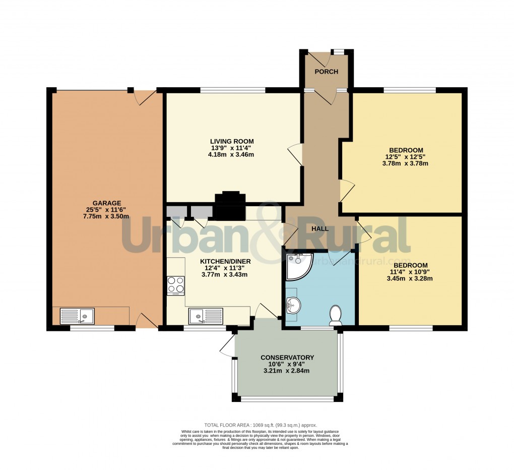 Floorplan for Houghton Conquest, Bedfordshire