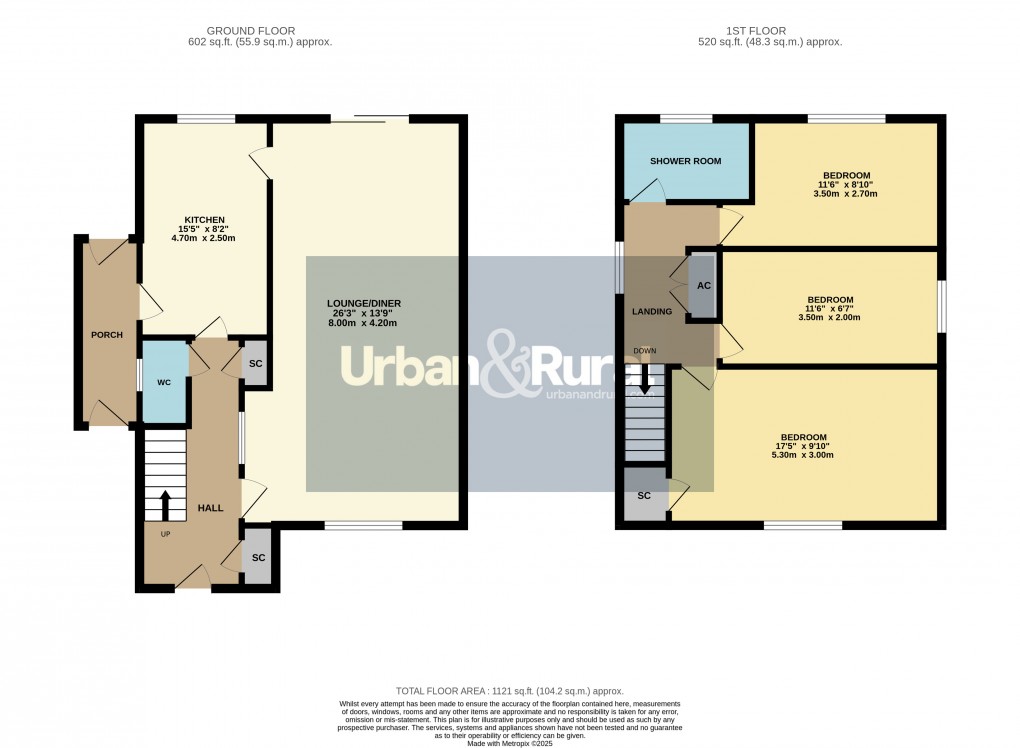 Floorplan for Ampthill, Bedfordshire