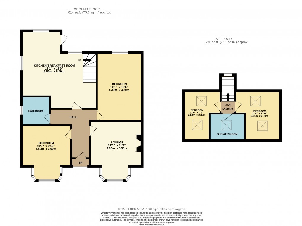 Floorplan for Ampthill, Bedfordshire