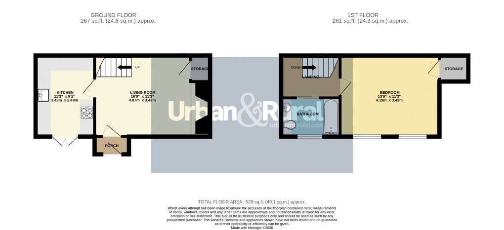 Floorplan for Ampthill, Bedfordshire