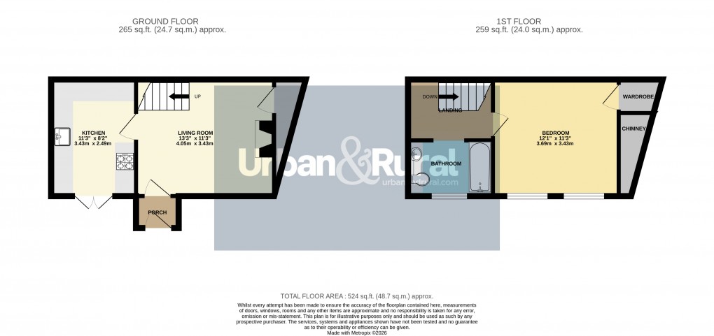 Floorplan for Ampthill, Bedfordshire