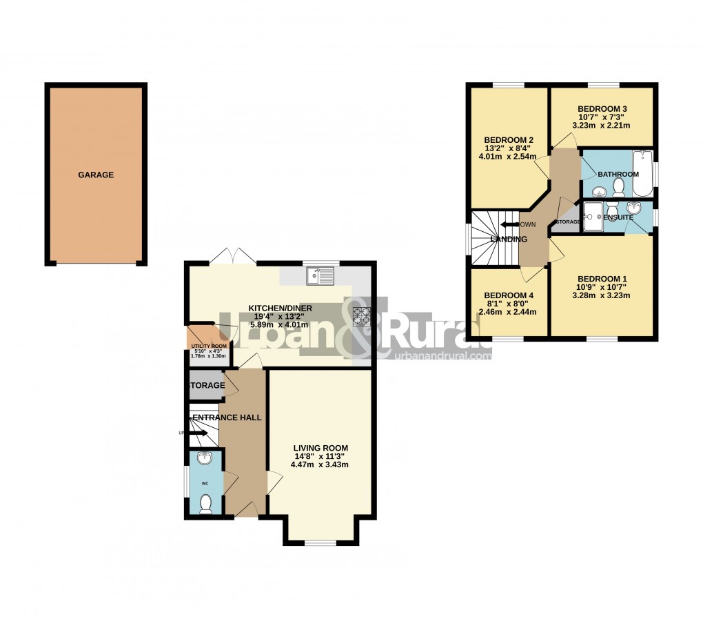 Floorplan for Ampthill, Bedfordshire