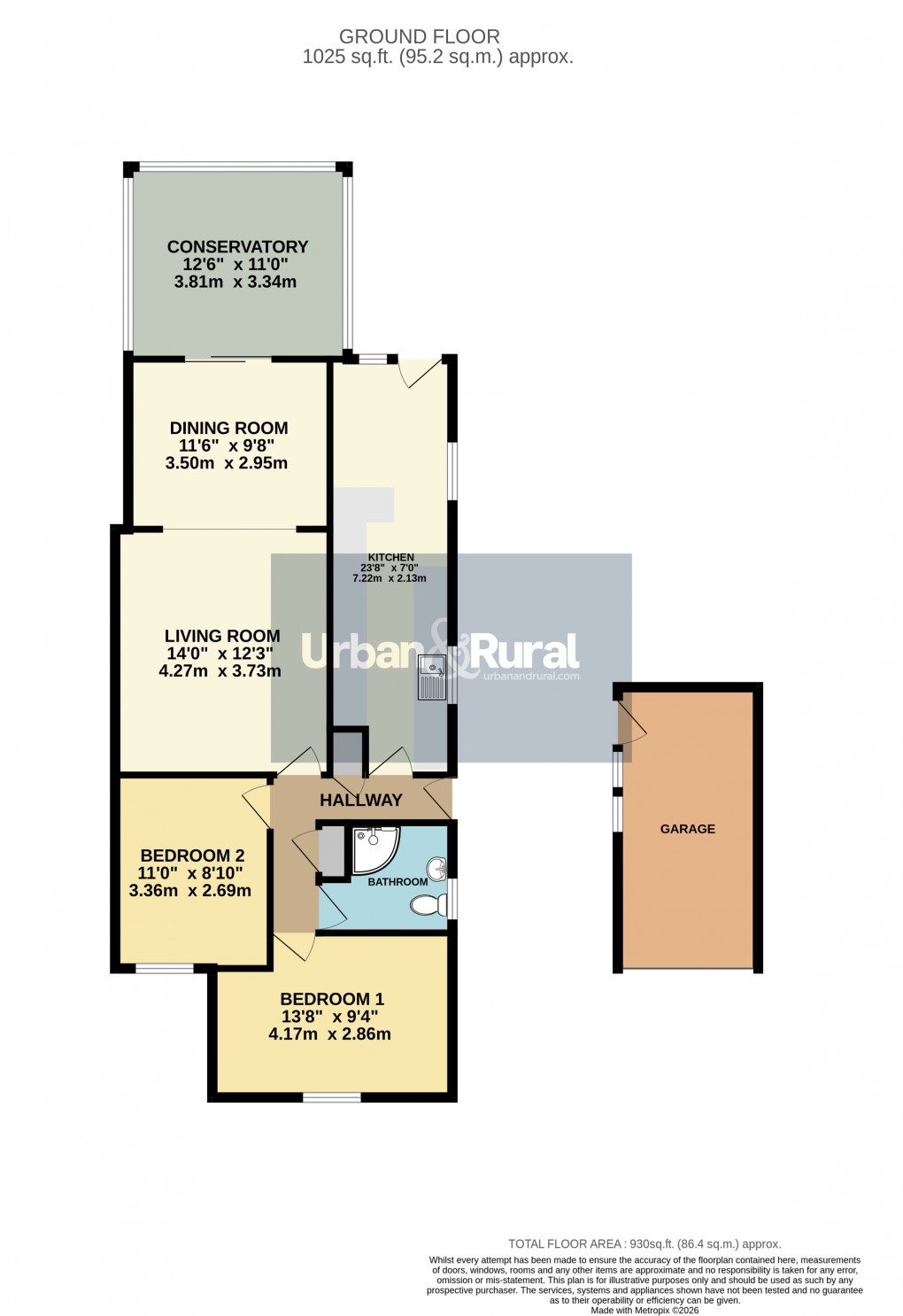 Floorplan for Flitwick, Bedfordshire