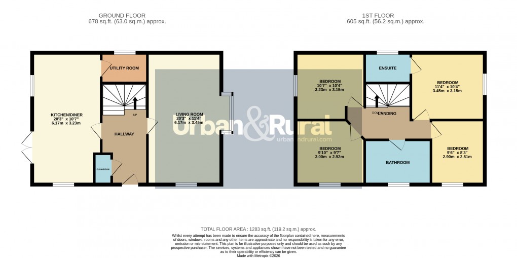 Floorplan for Ampthill, Bedfordshire