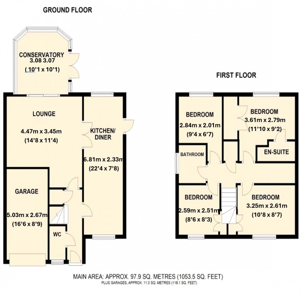 Floorplan for Barton-le-Clay, Bedford, Bedfordshire