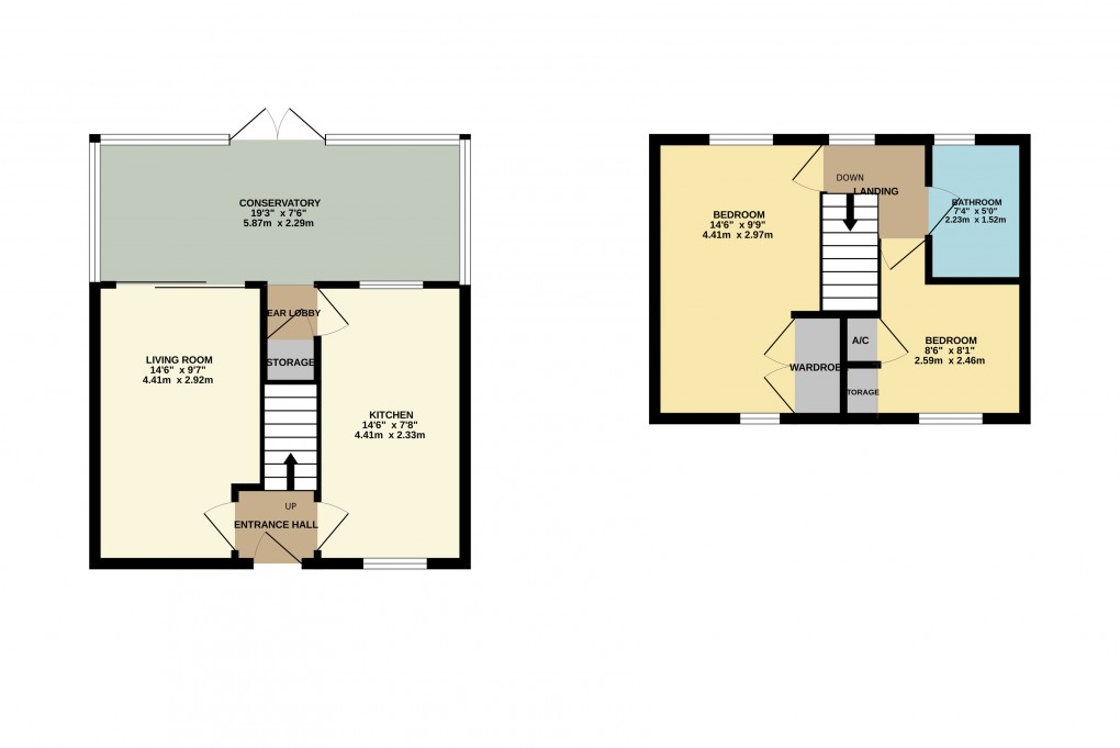 Floorplan for Houghton Conquest, Bedfordshire