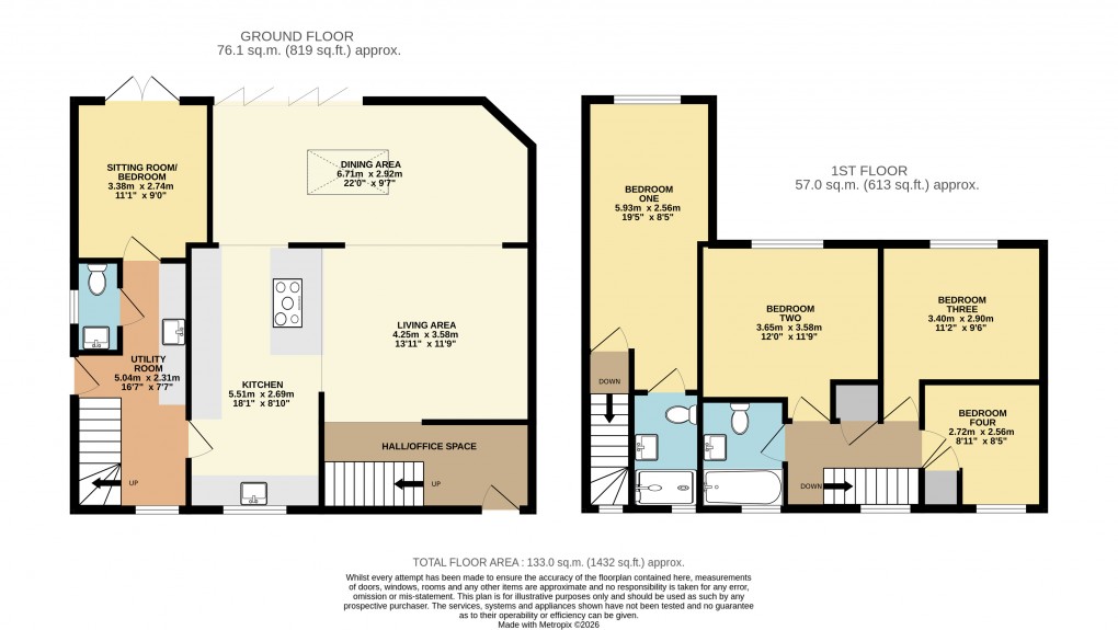 Floorplan for Dunstable, Bedfordshire