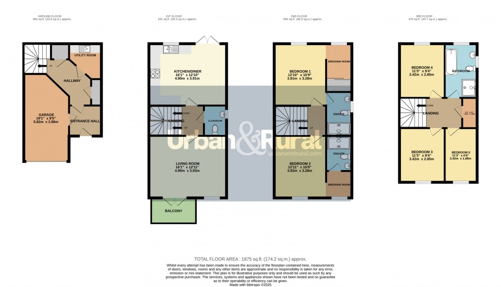 Floorplan for Ampthill, Bedfordshire