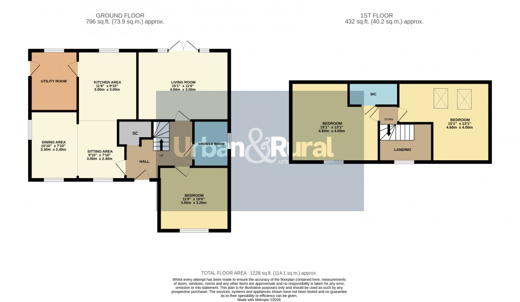 Floorplan for Clophill, Bedfordshire