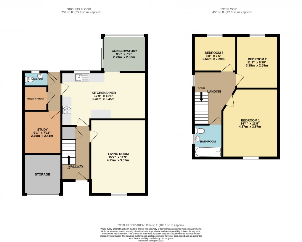 Floorplan for Ampthill, Bedfordshire