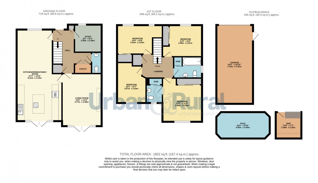 Floorplan for Ampthill, Bedfordshire