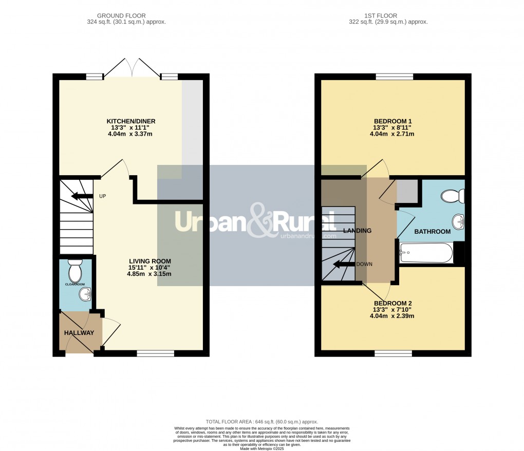 Floorplan for Houghton Conquest, Bedford, Bedfordshire