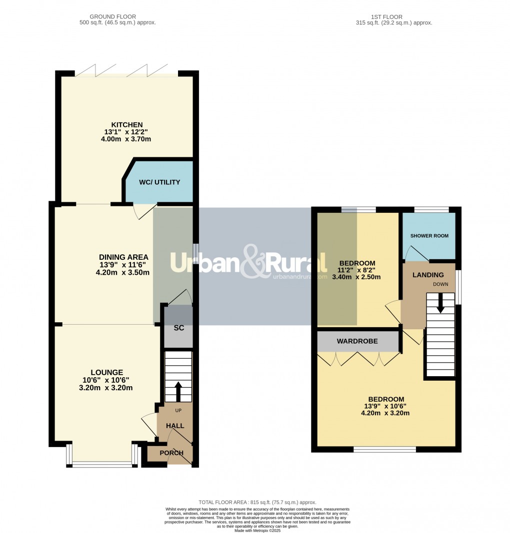 Floorplan for Ampthill, Bedfordshire