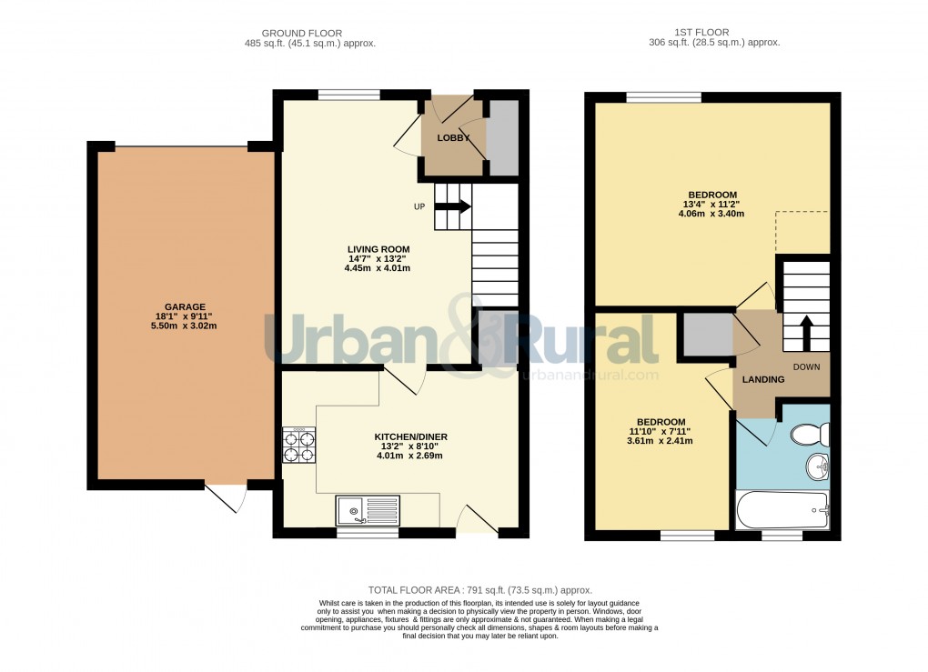 Floorplan for Marston Moretaine, Bedfordshire