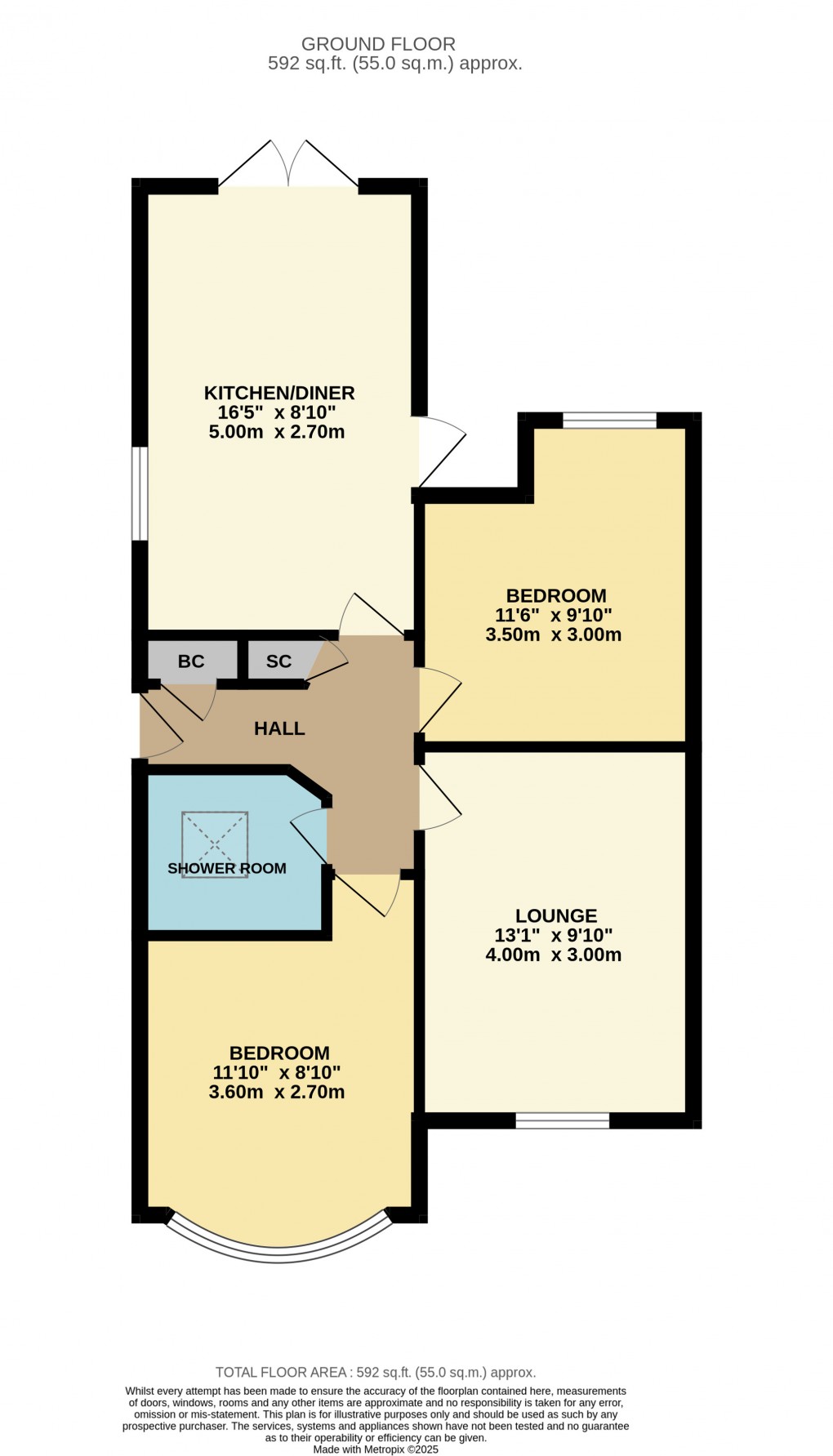 Floorplan for Maulden, Bedfordshire