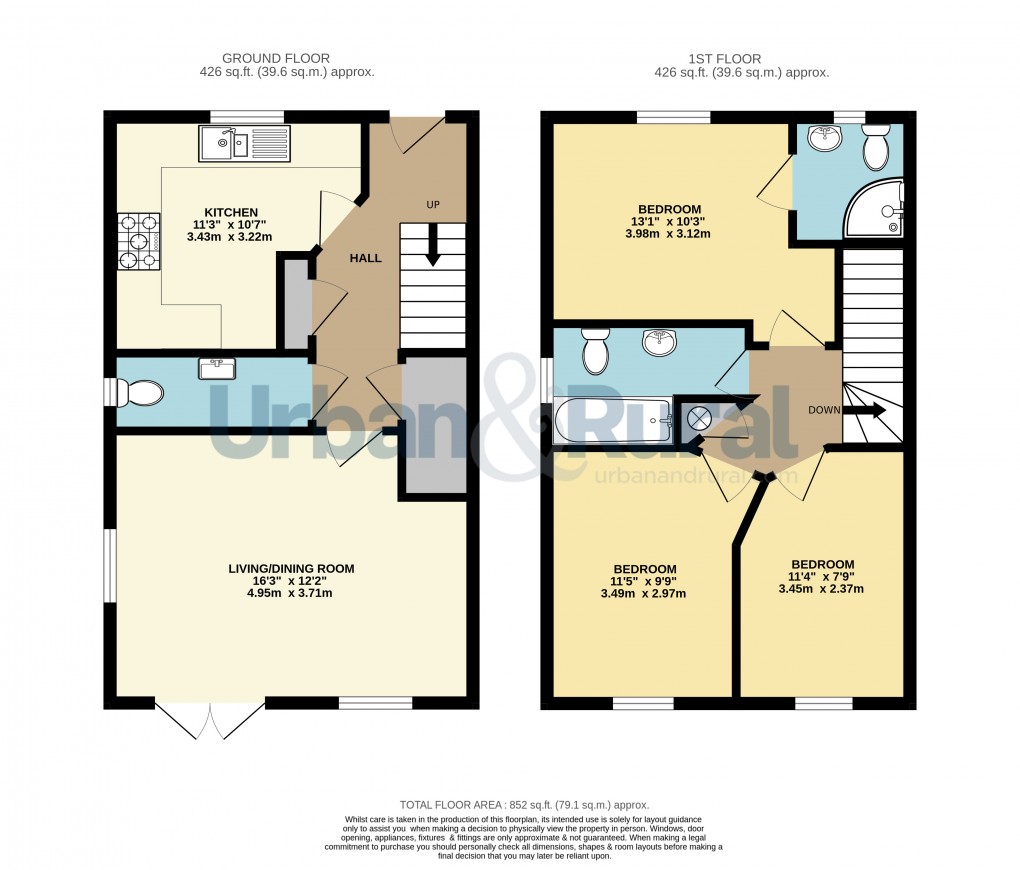 Floorplan for Ampthill, Bedfordshire