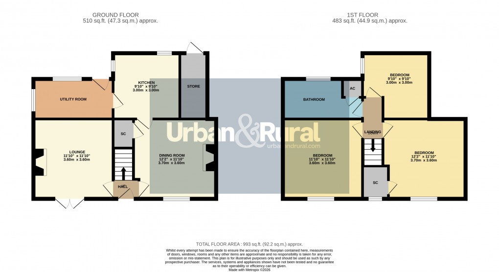 Floorplan for Ampthill, Bedfordshire