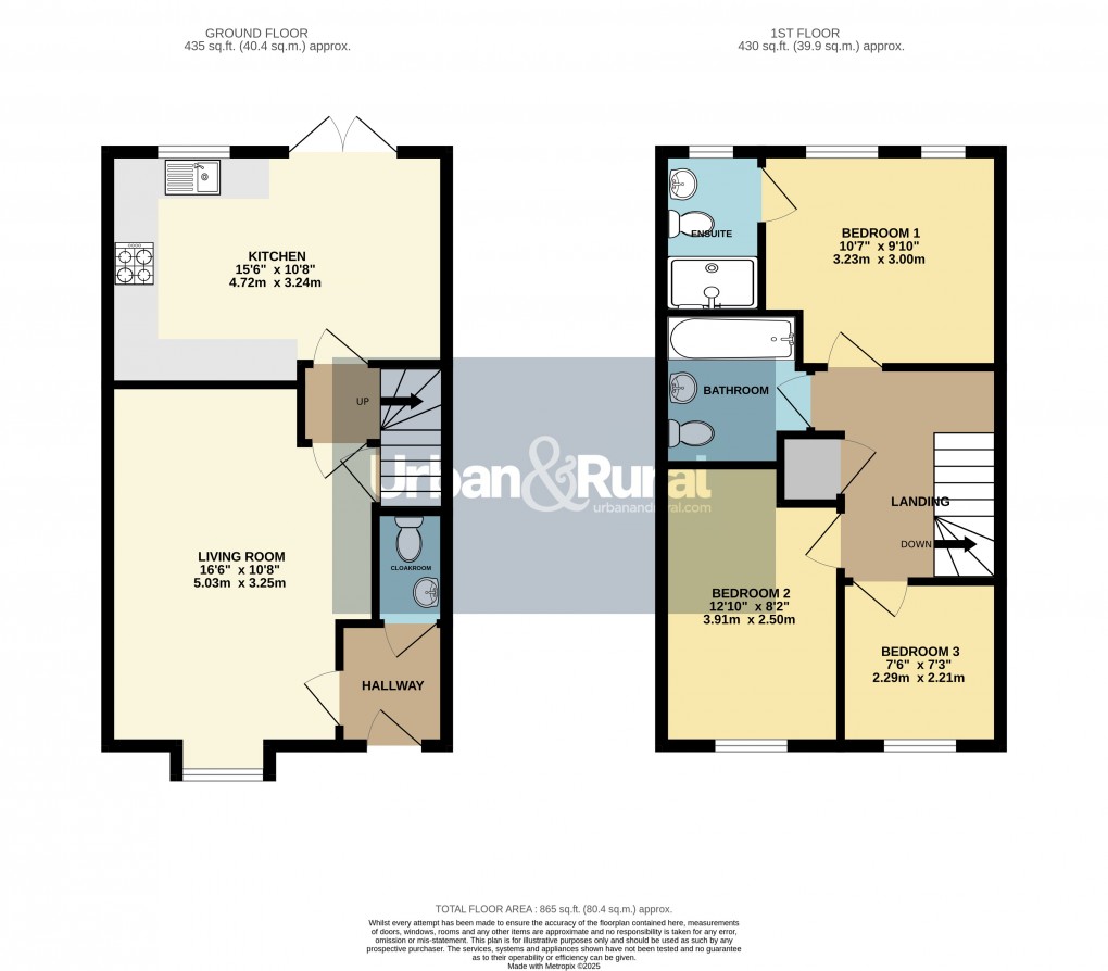 Floorplan for Marston Moretaine, Bedfordshire