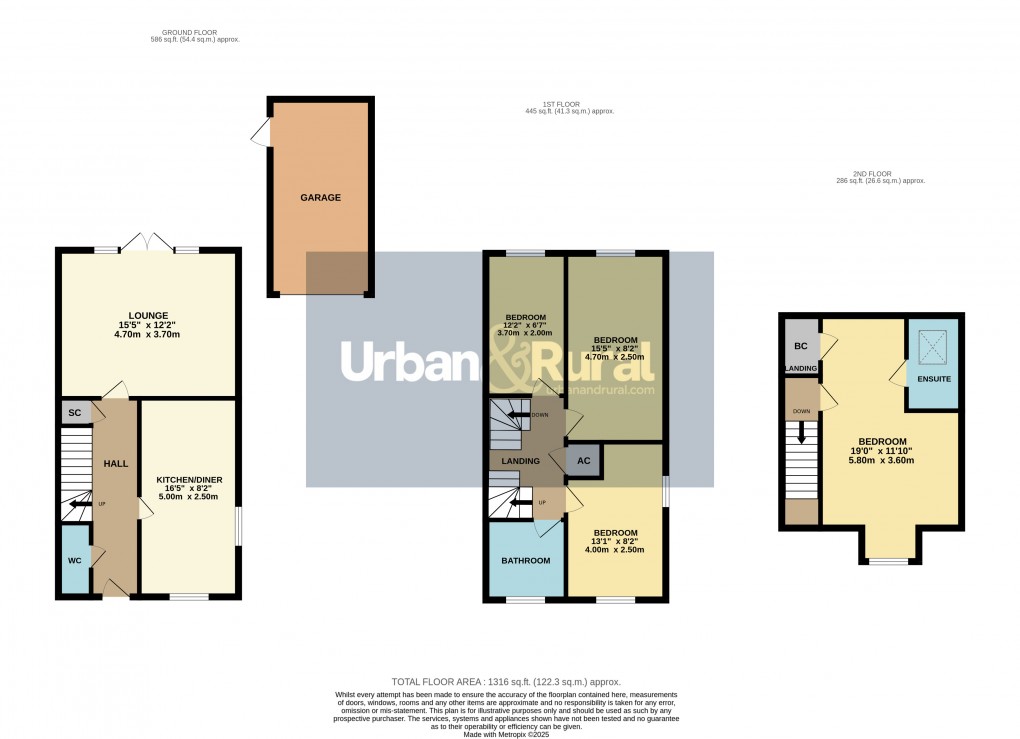 Floorplan for Ampthill, Bedfordshire