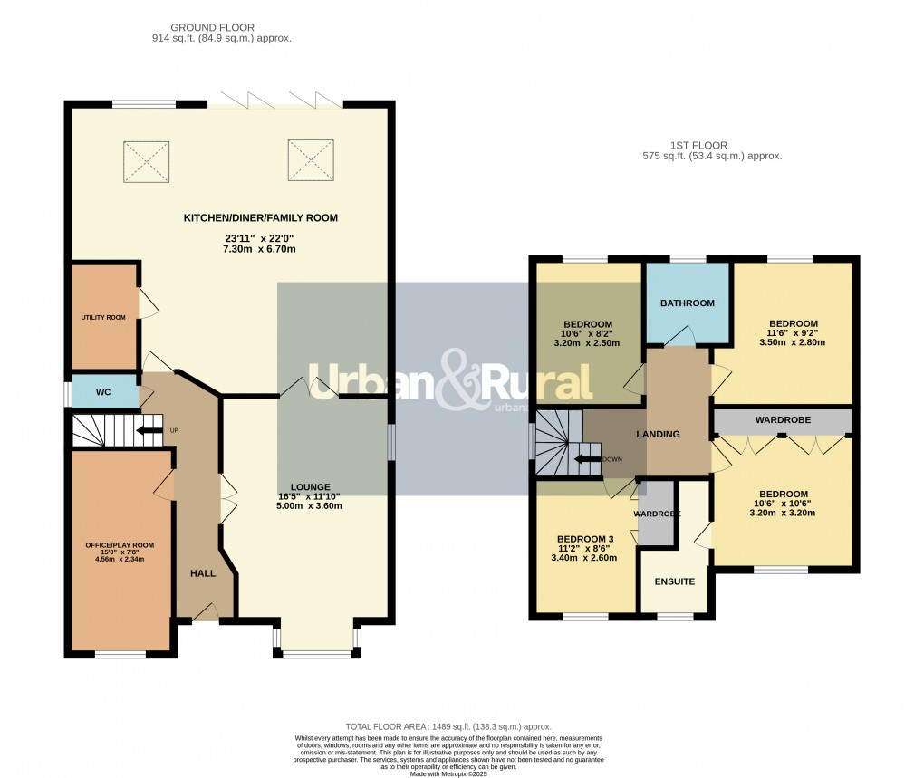 Floorplan for Ampthill, Bedfordshire