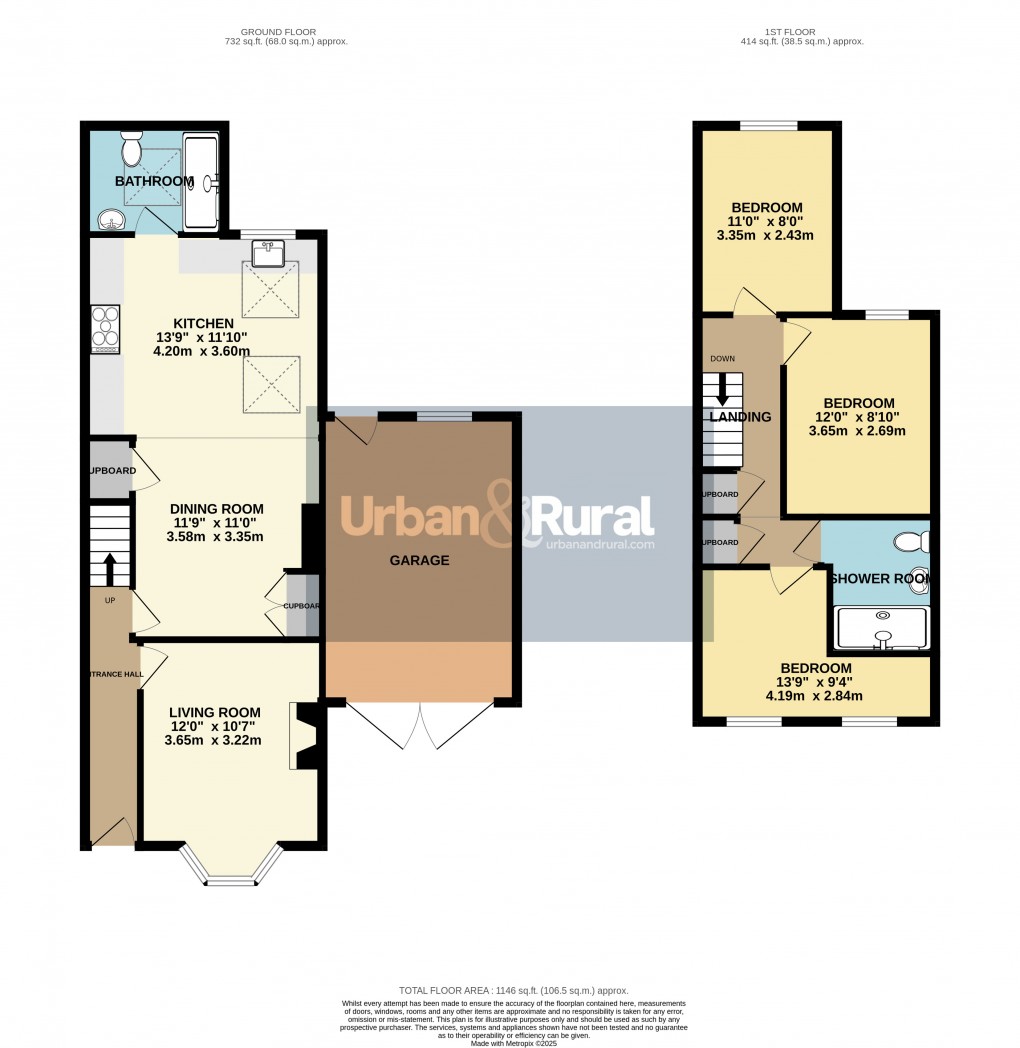 Floorplan for Flitwick, Bedfordshire
