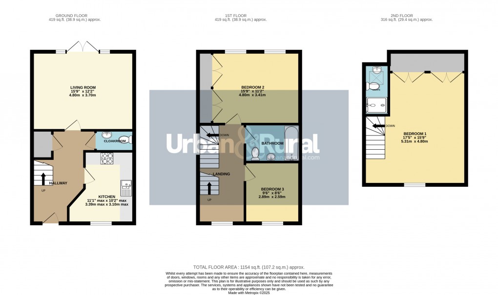 Floorplan for Flitwick, Bedfordshire