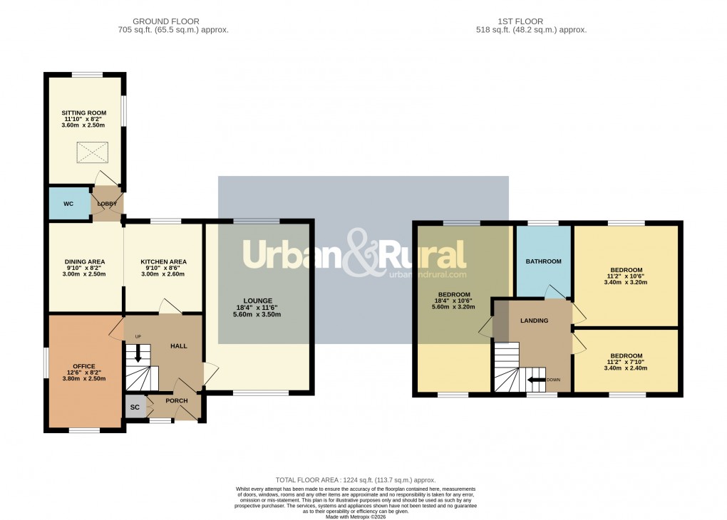 Floorplan for Ampthill, Bedfordshire