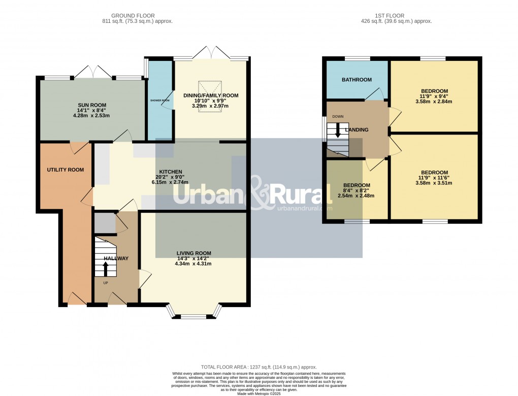 Floorplan for Ampthill, Bedfordshire