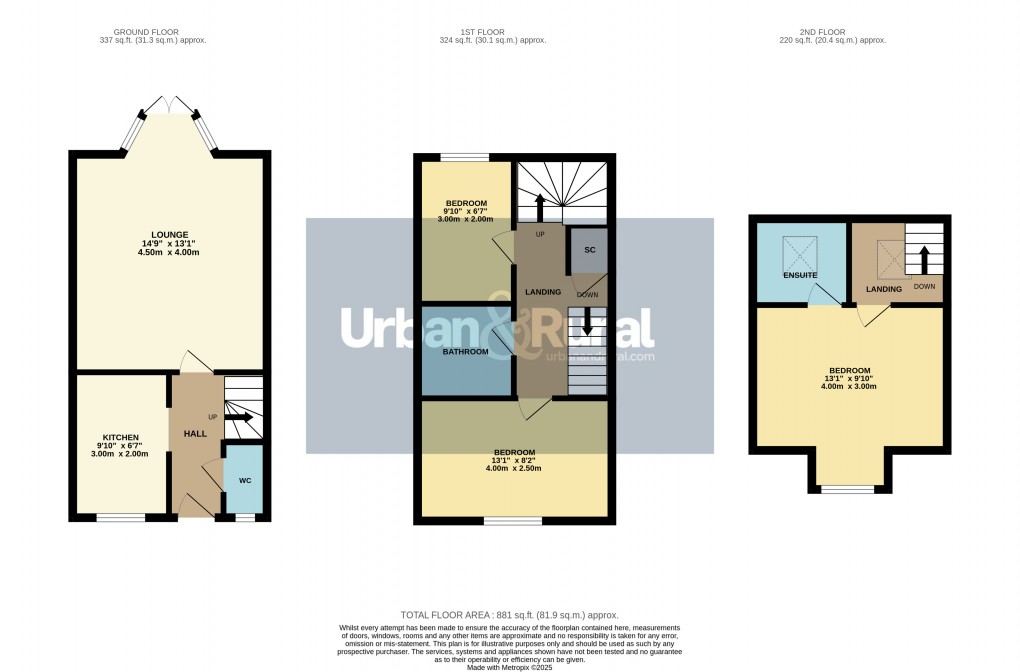 Floorplan for Marston Moretaine, Bedfordshire