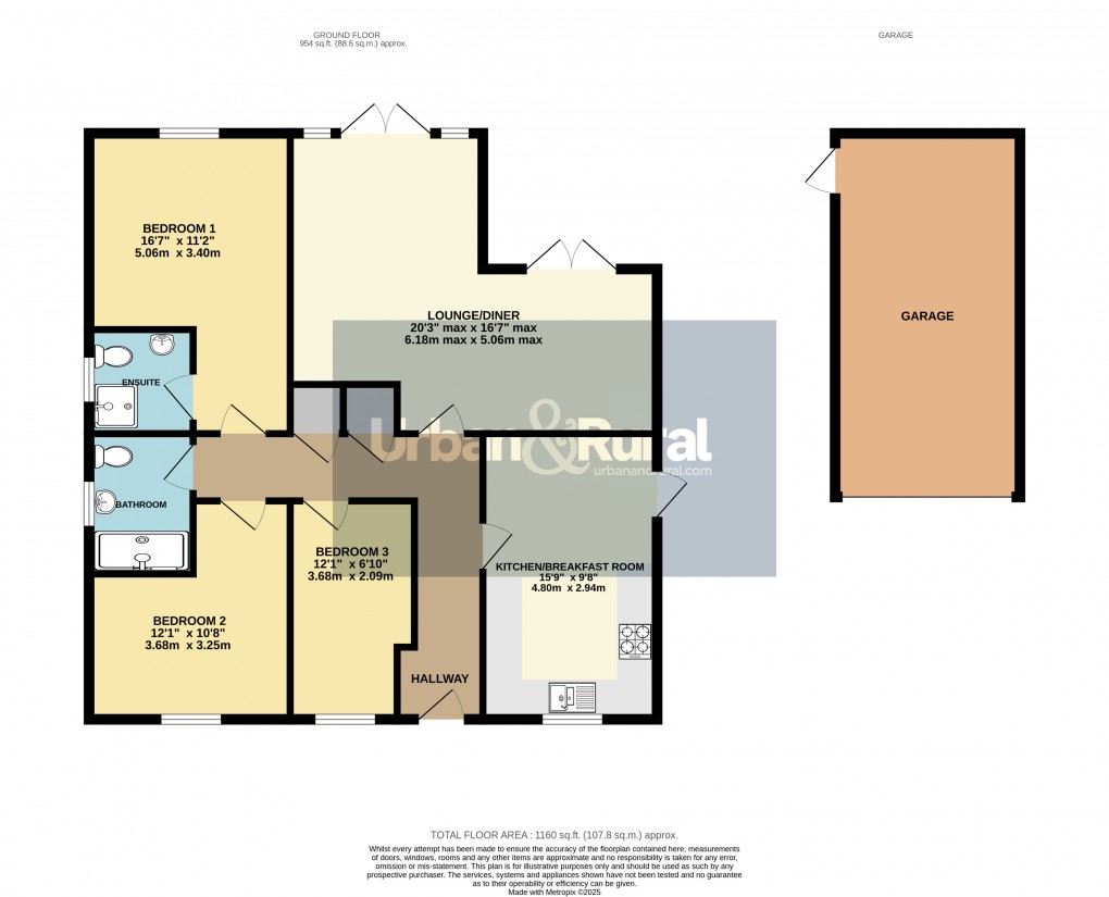 Floorplan for Houghton Conquest, Bedfordshire