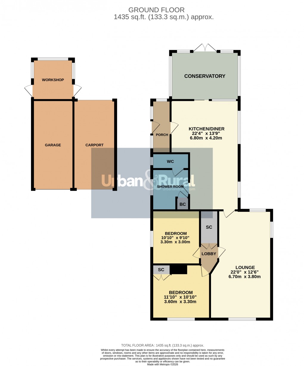 Floorplan for Maulden, Bedfordshire
