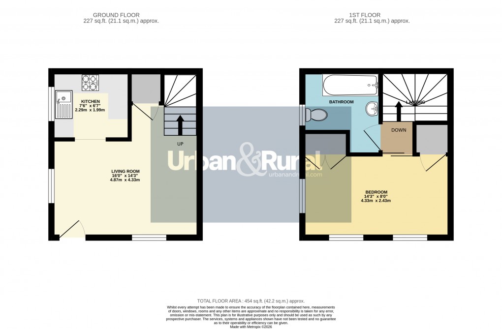 Floorplan for Marston Moretaine, Bedfordshire