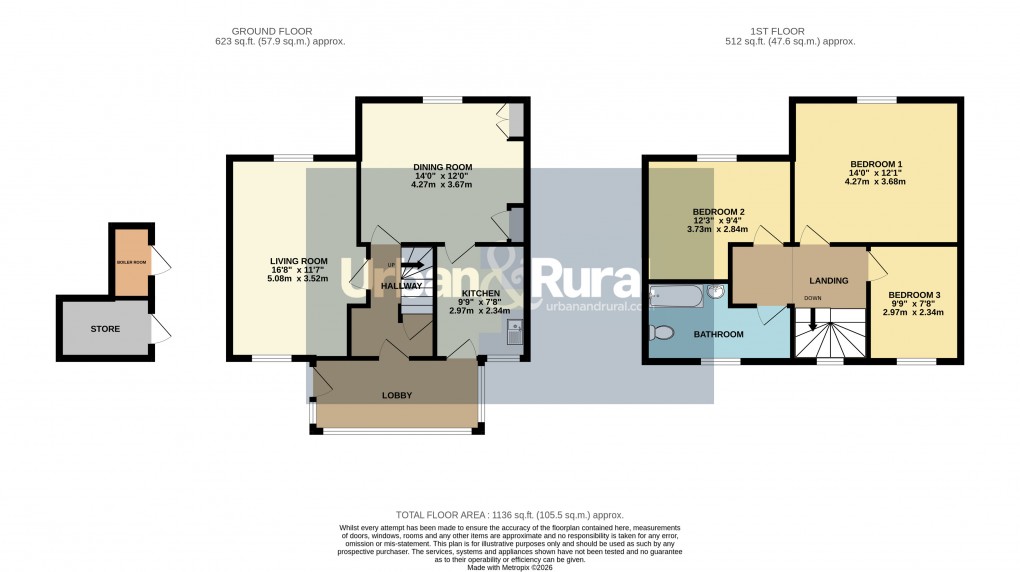 Floorplan for Eversholt, Bedfordshire