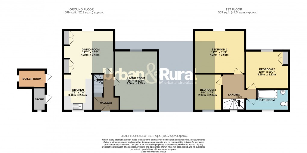 Floorplan for Eversholt, Bedfordshire