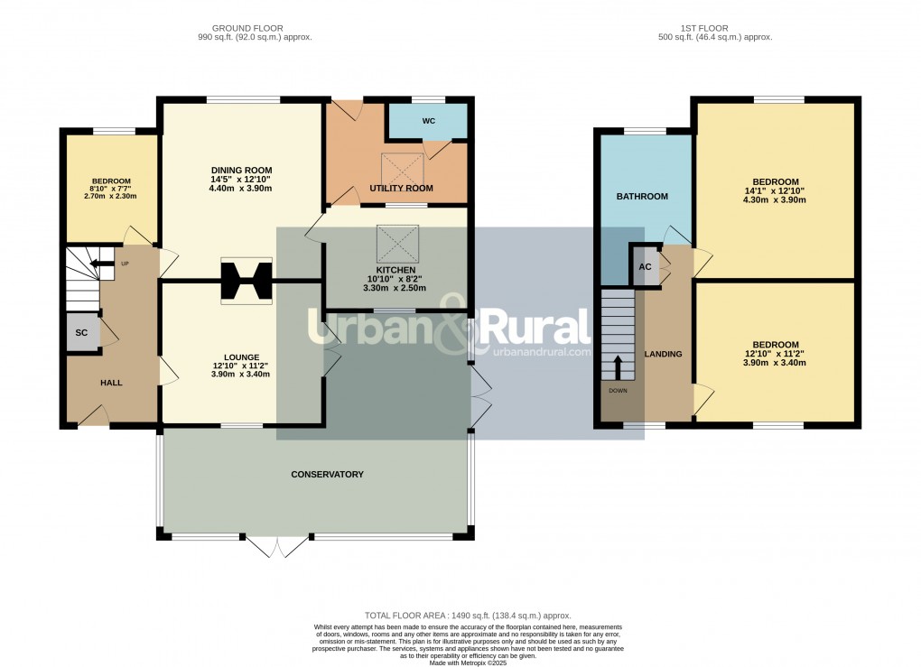 Floorplan for Upper Caldecote, Bedfordshire