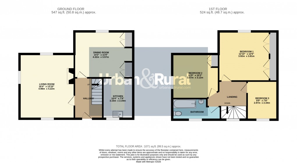 Floorplan for Steppingley, Bedfordshire
