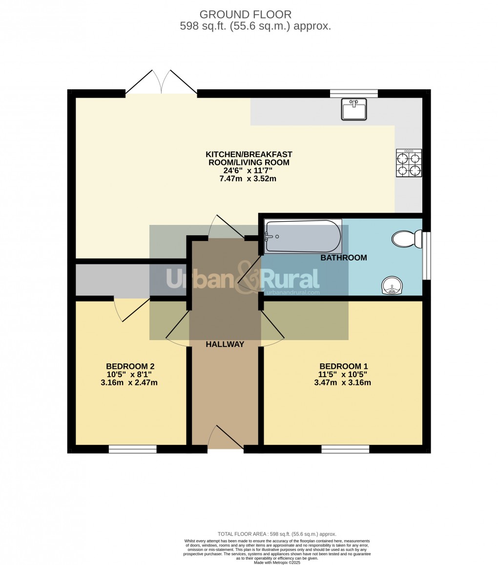Floorplan for Houghton Conquest, Bedfordshire