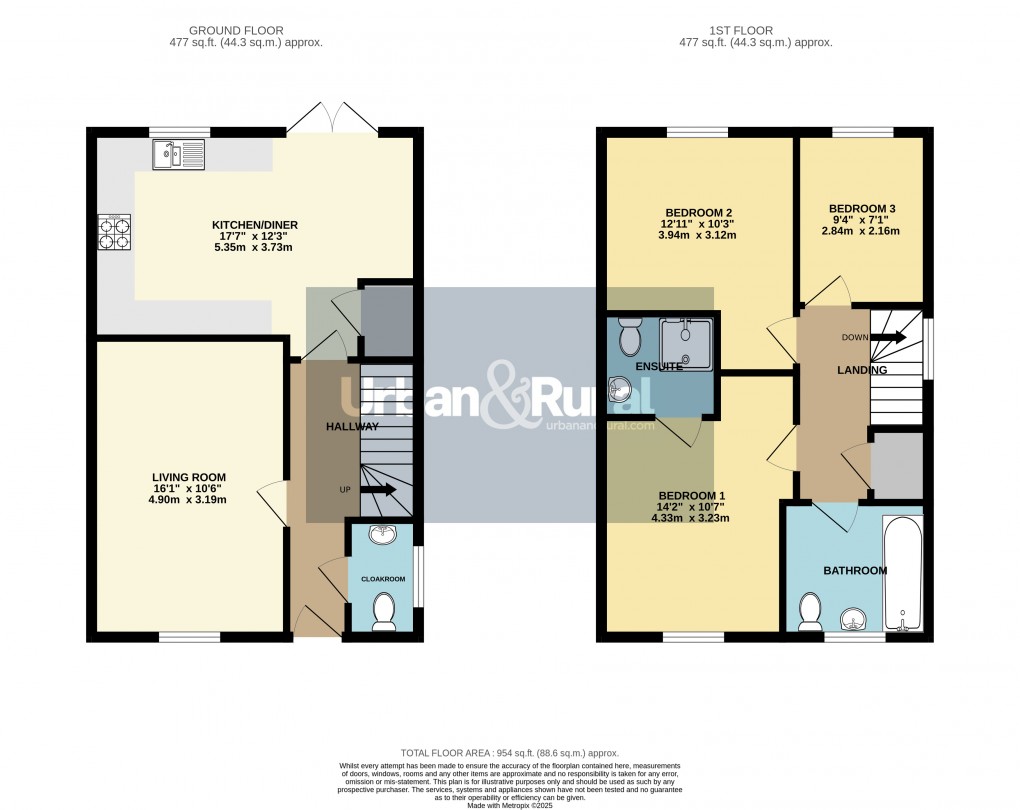 Floorplan for Houghton Conquest, Bedfordshire