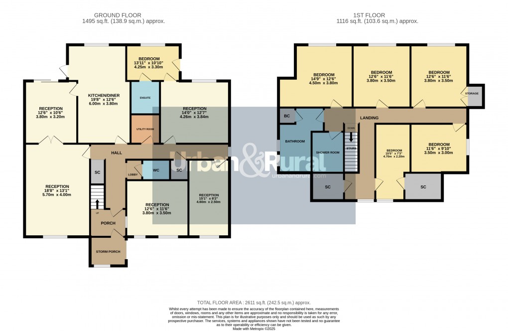 Floorplan for Clophill, Bedfordshire