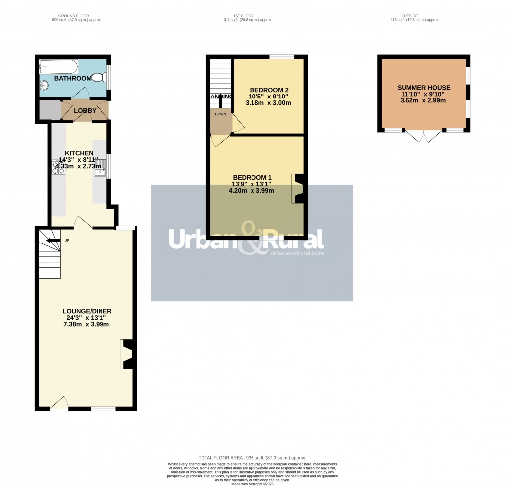 Floorplan for Aspley Guise, Bedfordshire