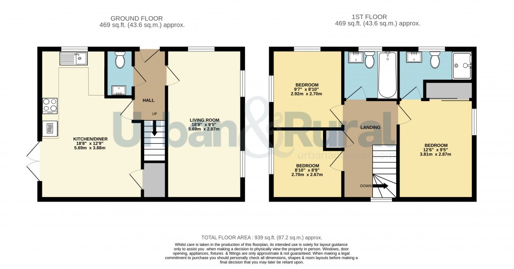 Floorplan for Wilstead, Bedfordshire