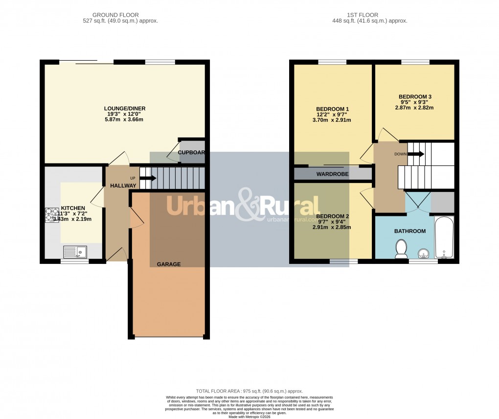 Floorplan for Flitwick, Bedfordshire