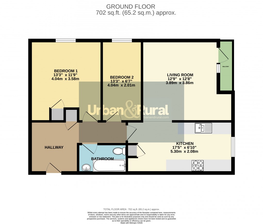 Floorplan for Ampthill, Bedfordshire