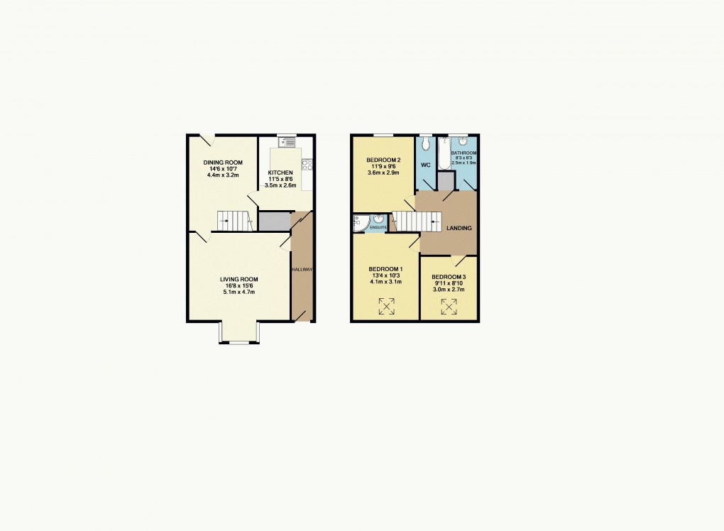 Floorplan for Ampthill, Bedfordshire