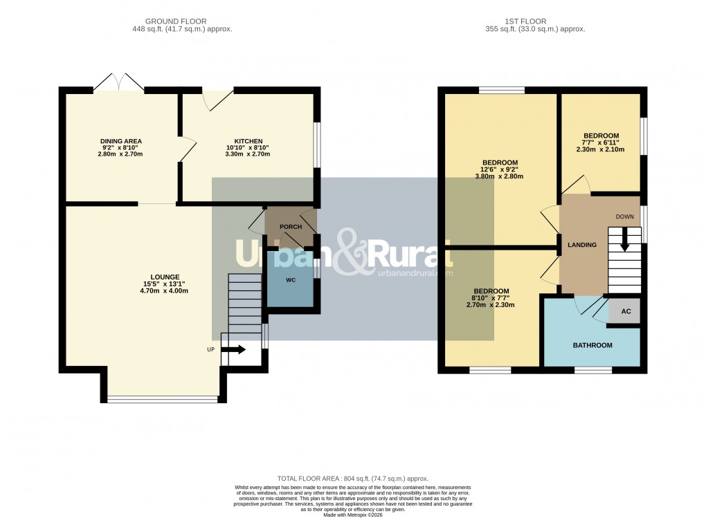 Floorplan for Ampthill, Bedfordshire