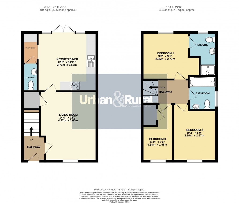 Floorplan for Ampthill, Bedfordshire