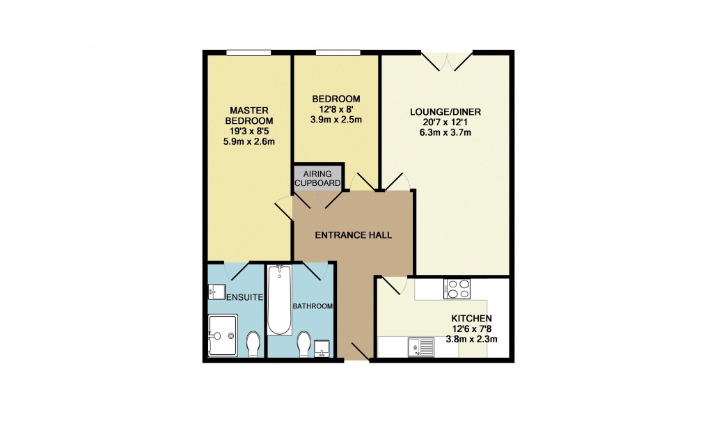 Floorplan for Ampthill, Bedfordshire