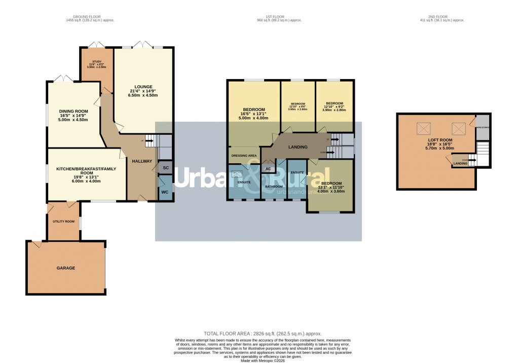 Floorplan for Ampthill, Bedfordshire