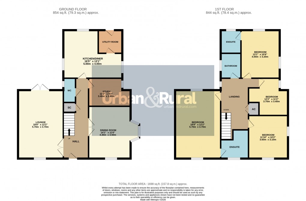 Floorplan for Silsoe, Bedfordshire
