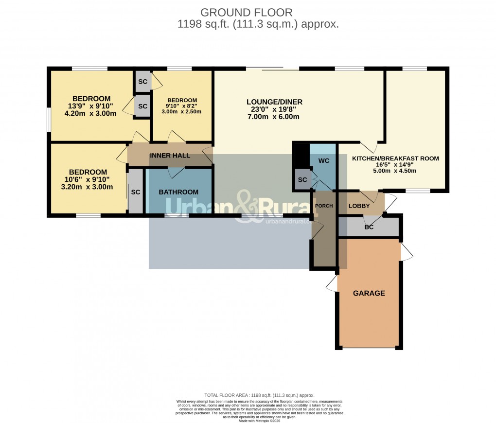 Floorplan for Maulden, Bedfordshire